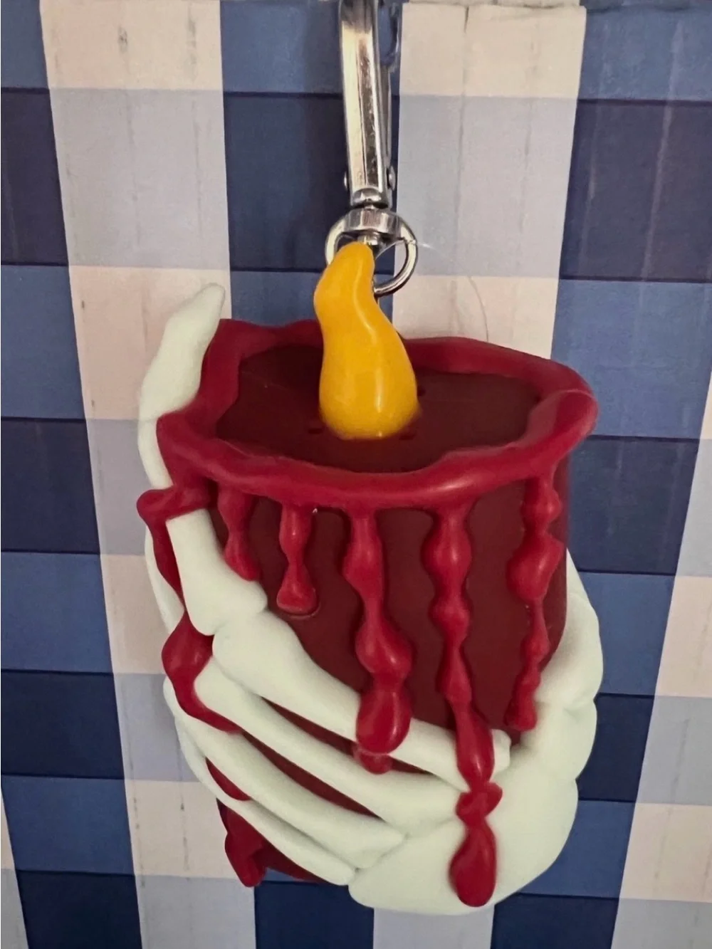 NEW Bath Body Works Halloween PocketBac Holder Skeleton Hand Candle Music Glows